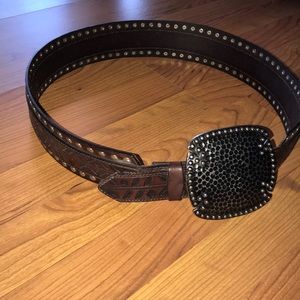 Genuine leather belt, size XL